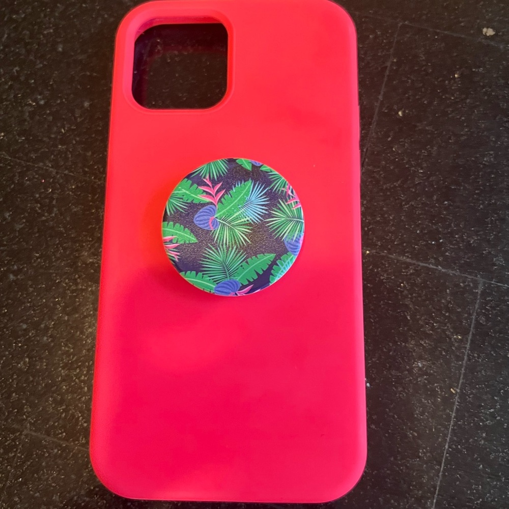 Neon pink iPhone 12 Pro case